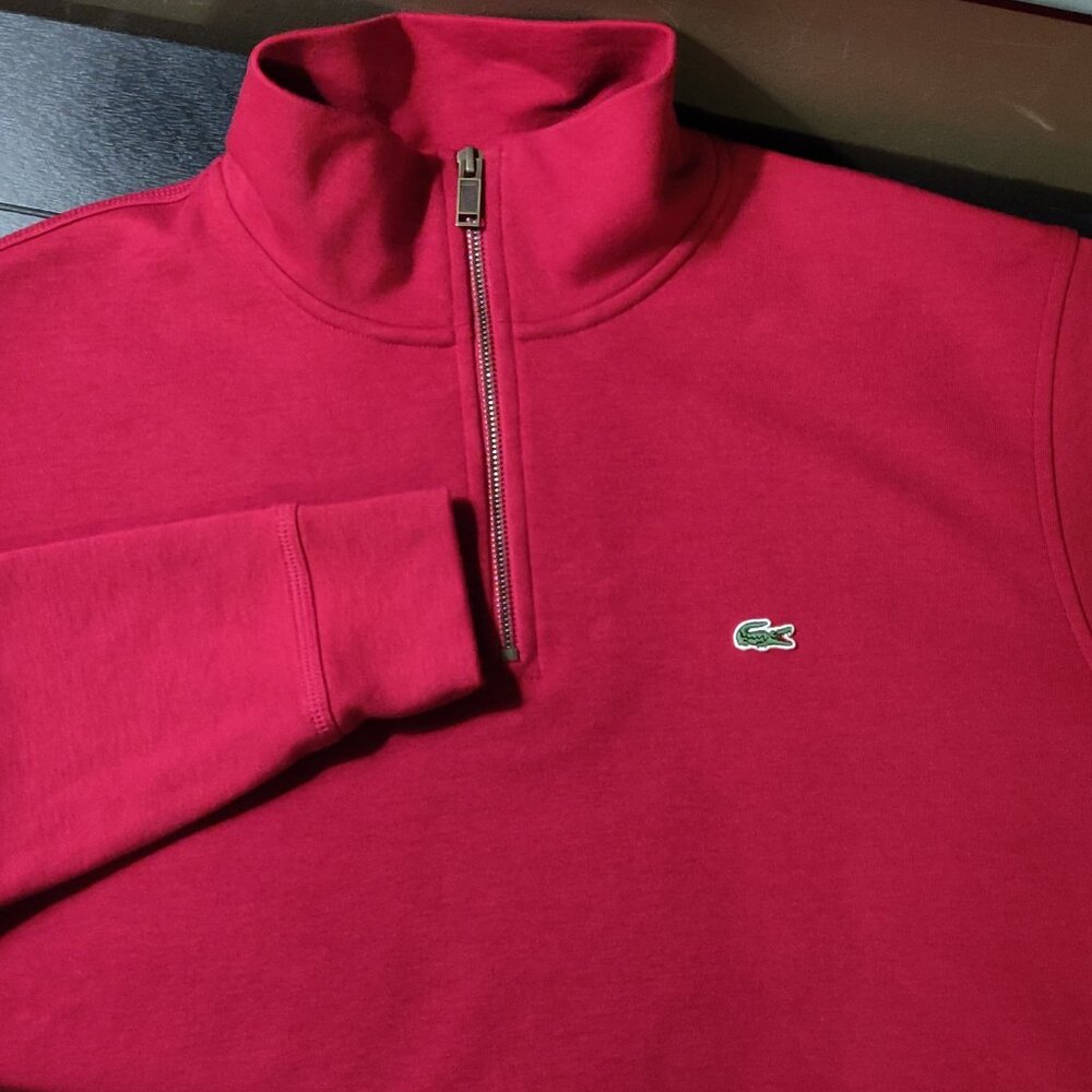 Lacoste Red Half-Zip Sweatshirt